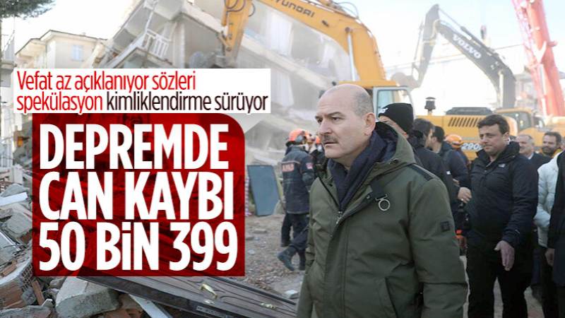 Deprem felaketinde can kaybı 50 bin 399 oldu