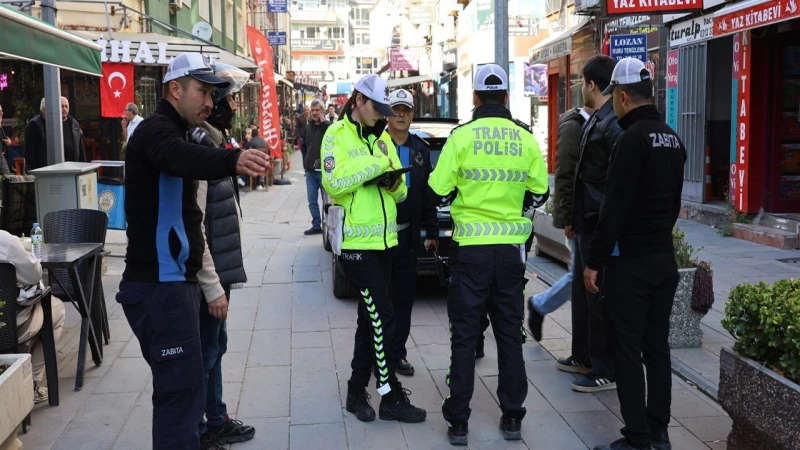 Kırıkkale’de kaldırım ve yol işgaline polis ve zabıtadan ceza!