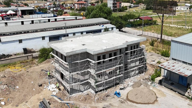 Yeni Gasilhane binası yükseliyor