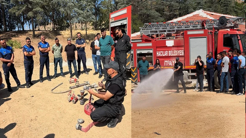 Hacılar Belediyesi personeline yangın eğitimi
