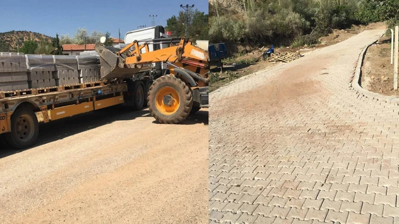 Küreboğazı Köyü’nde kilit parke çalışmaları tamamlandı