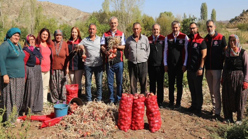 Tescilli Kılıçlar Soğanının hasadı başladı