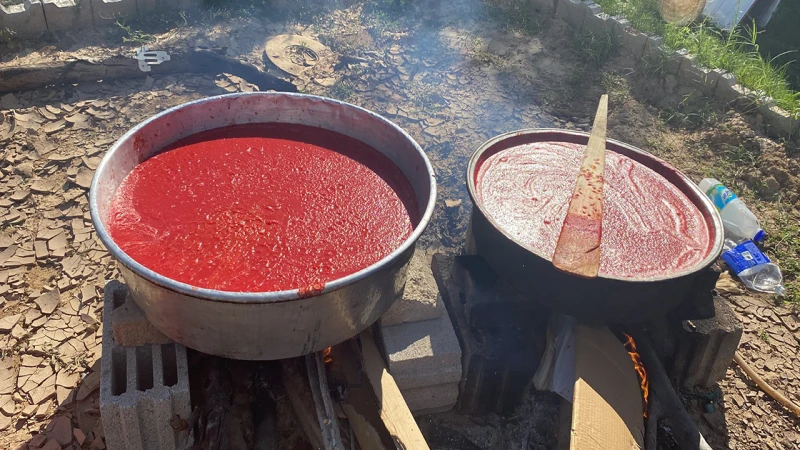 Kırıkkale’de kışlık salçalık hazırlıkları başladı