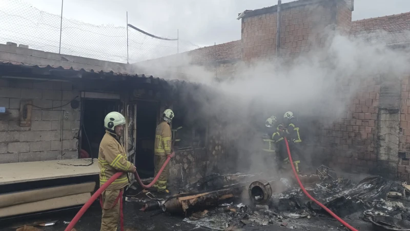 Kırıkkale’de Sanayi Sitesi’nde korkutan yangın!
