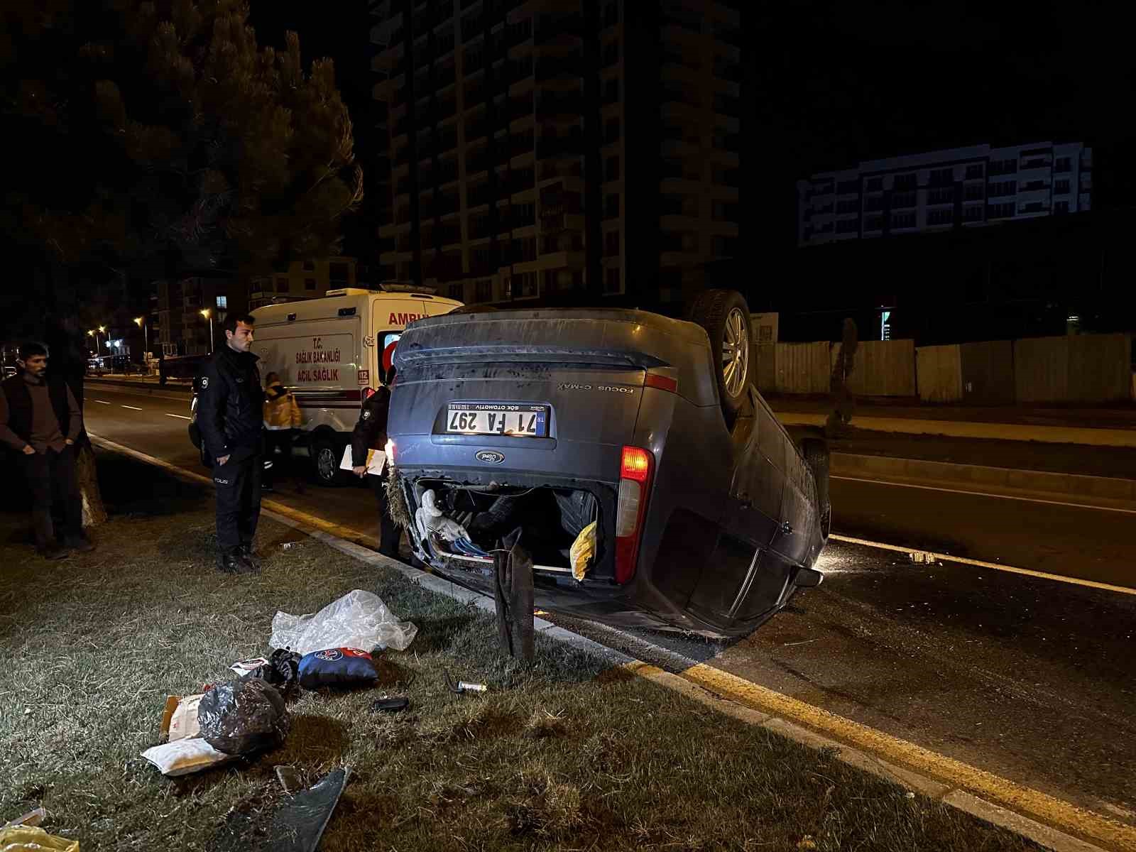 Nevşehir’de kontrolden çıkan otomobil takla attı: 1 yaralı