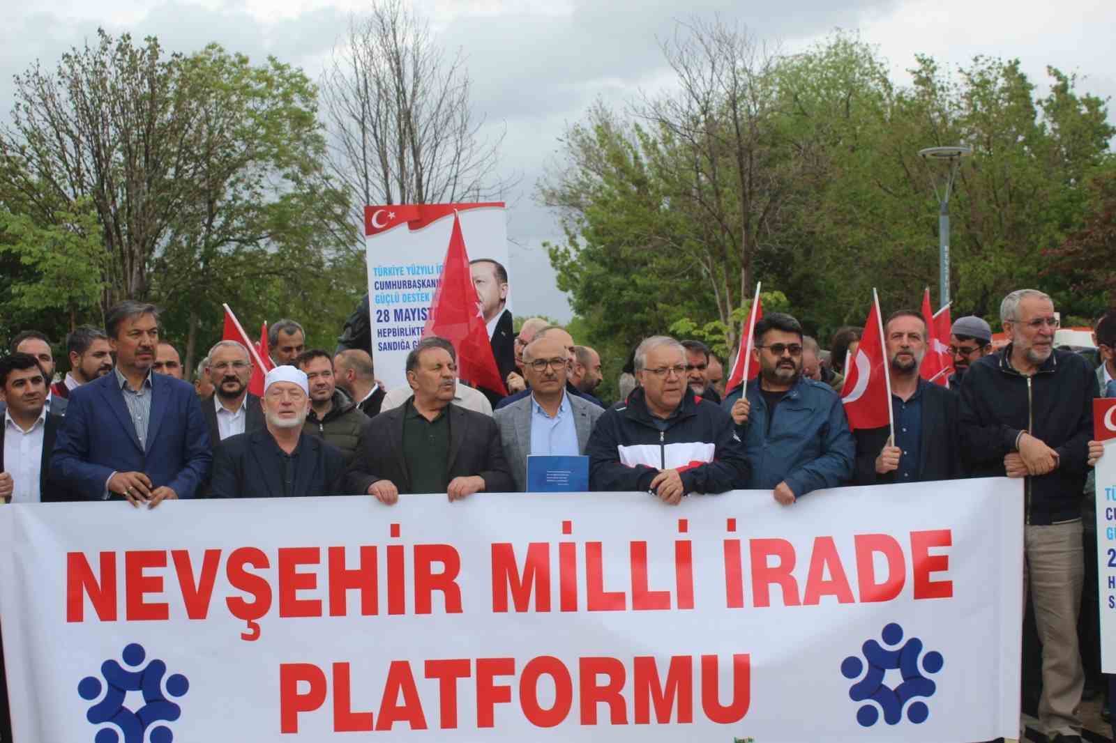 Nevşehir Milli İrade Platformu, Cumhurbaşkanı Erdoğan’a destek istedi