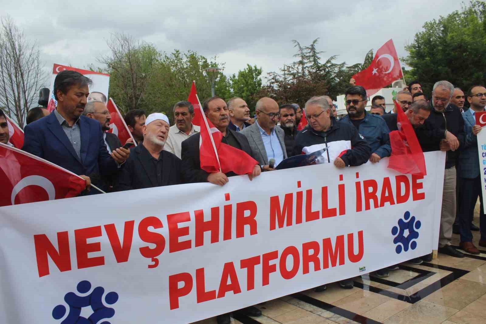 Nevşehir Milli İrade Platformu, Cumhurbaşkanı Erdoğan’a destek istedi