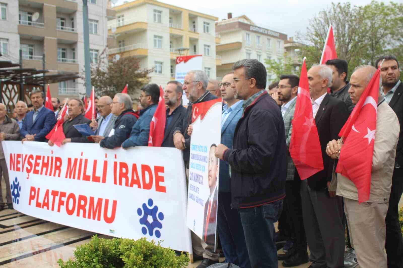 Nevşehir Milli İrade Platformu, Cumhurbaşkanı Erdoğan’a destek istedi