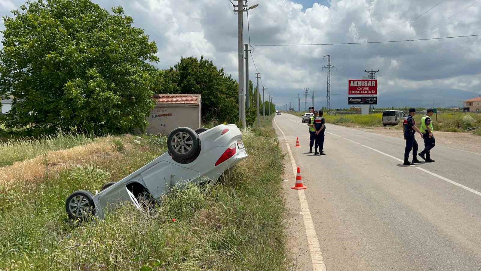 Aksaray’da otomobil takla attı: 2 yaralı