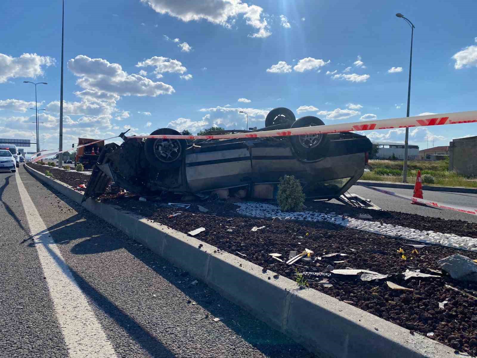 Ankara’da otomobil takla attı: 1 ölü