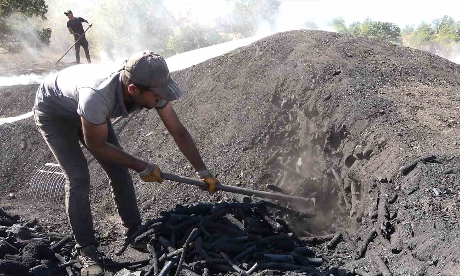 Zor şartlar altında mangal kömürü üretiyorlar: Tonu 14 bin lira