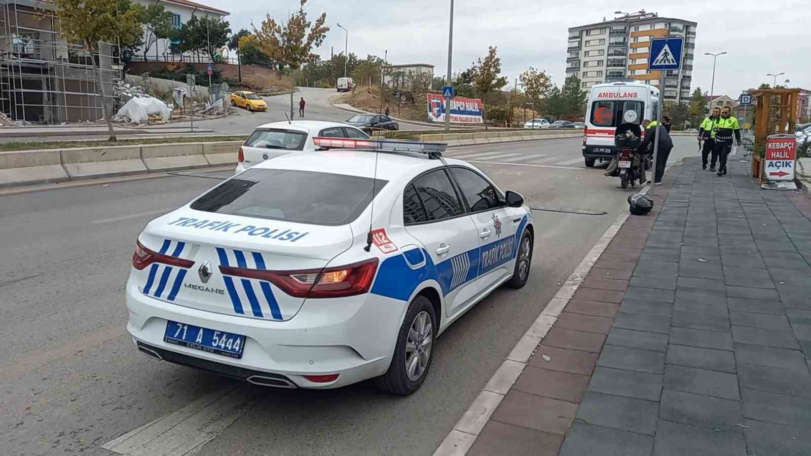 Kırıkkale’de motosiklet devrildi: 1 yaralı