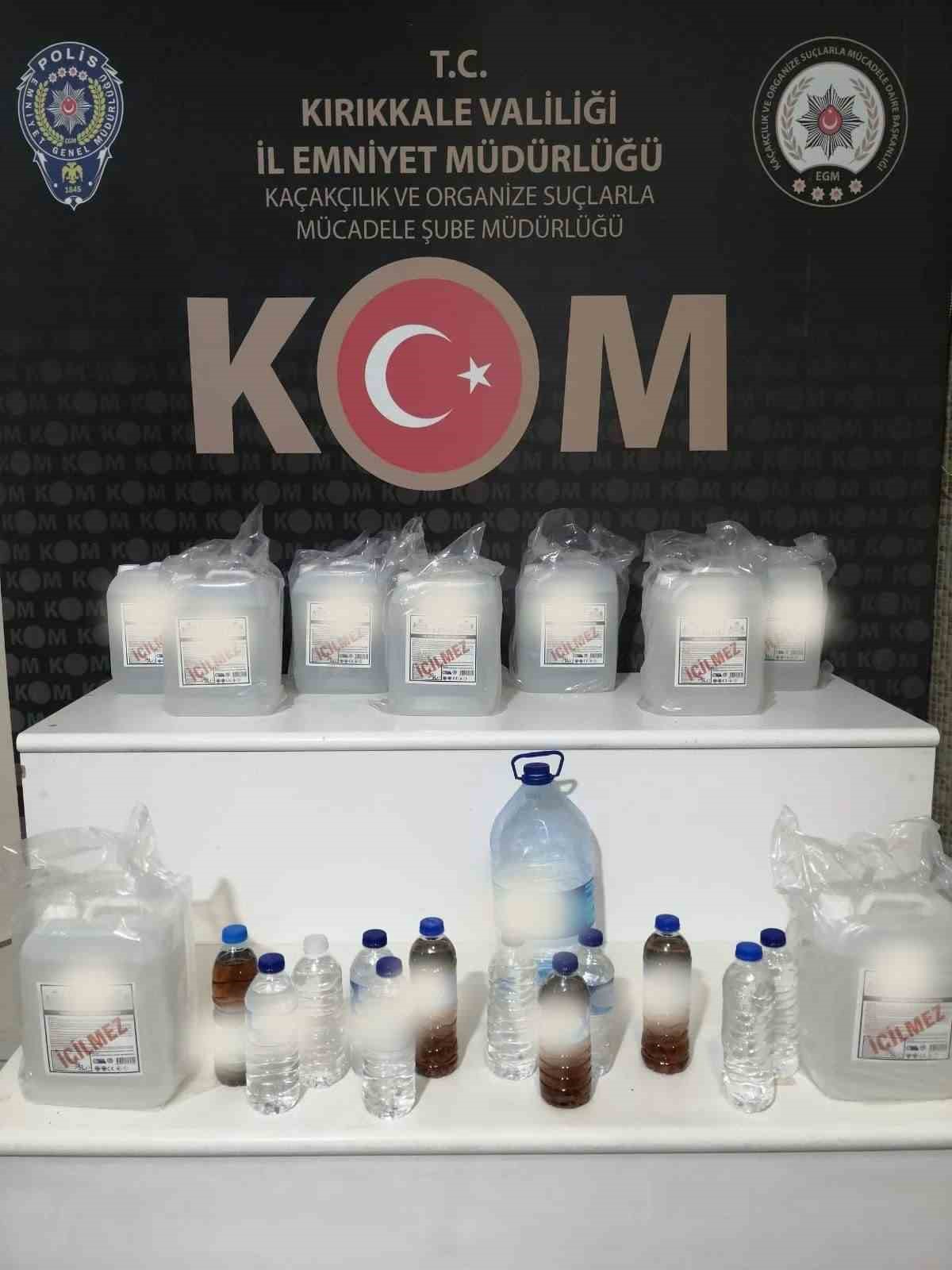 Kırıkkale’de 1 milyon 260 bin makaron ve 172 litre kaçak içki ele geçirildi