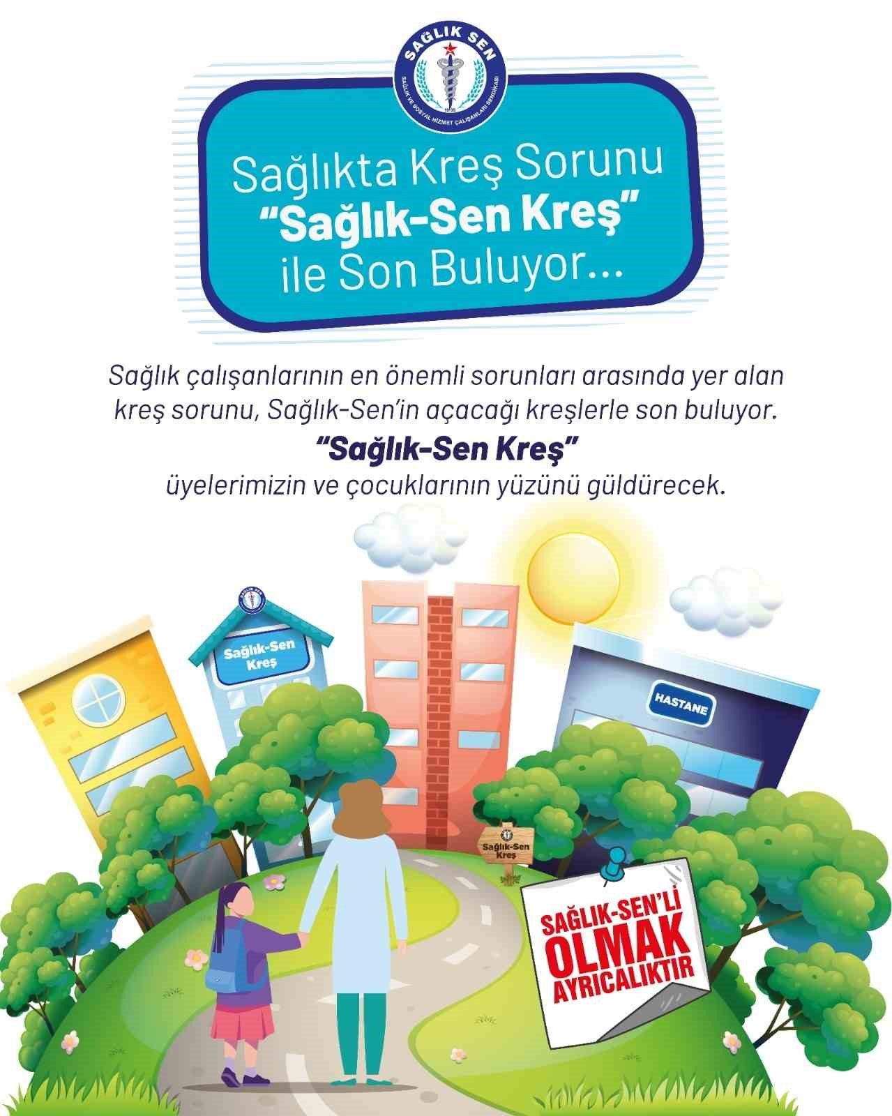 Sağlık-Sen’in kreş projesi hayata geçiyor