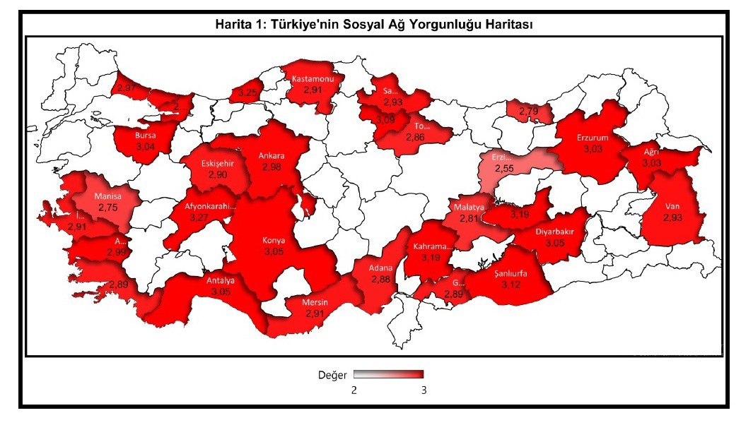 Uzmanlar araştırdı, Türkiye’de sosyal ağ yorgunluğu görüldü