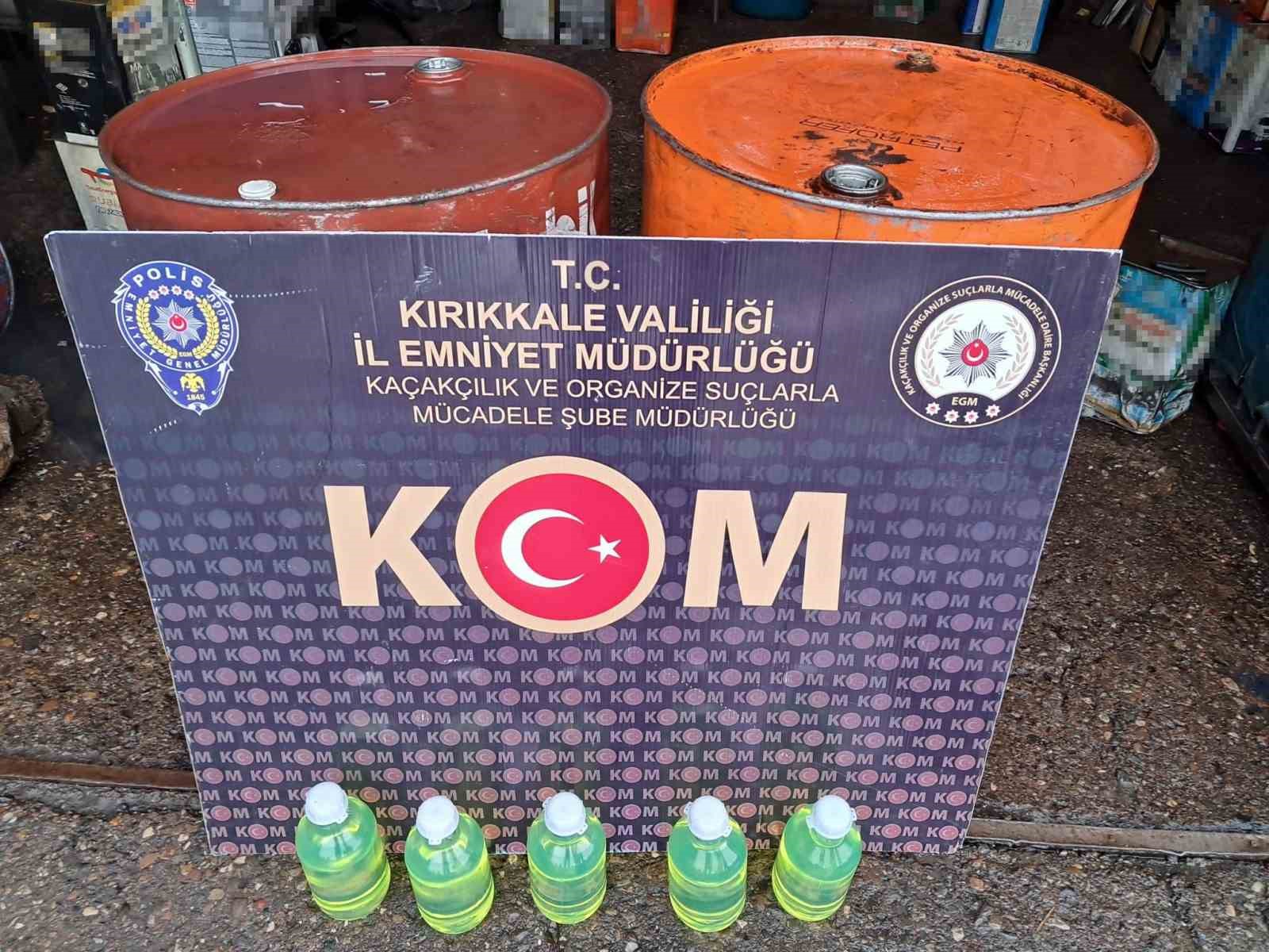 Kırıkkale’de 350 litre kaçak akaryakıt ele geçirildi: 1 gözaltı