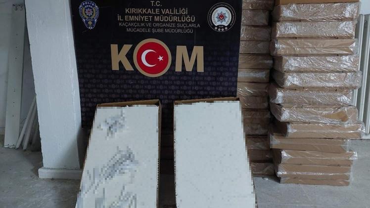 Kırıkkale’de 345 bin 800 adet makaron ele geçirildi