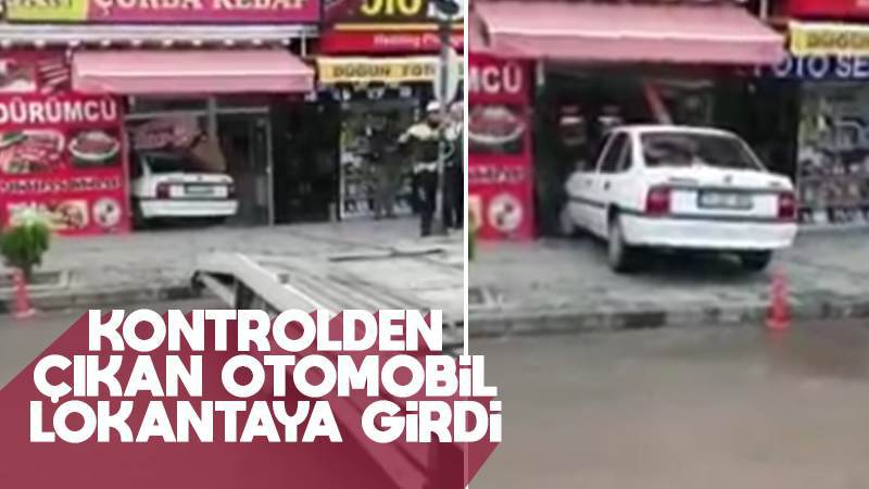 Otomobil lokantaya girdi, facianın eşiğinden dönüldü!