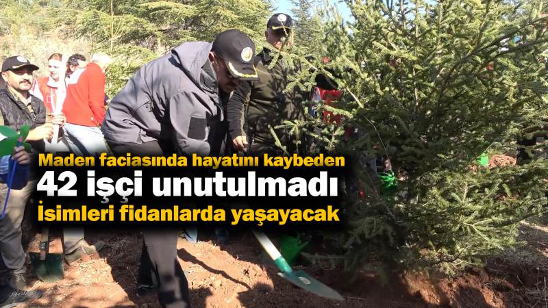 Maden faciasında hayatını kaybeden 42 işçi unutulmadı: İsimleri fidanlarda yaşayacak