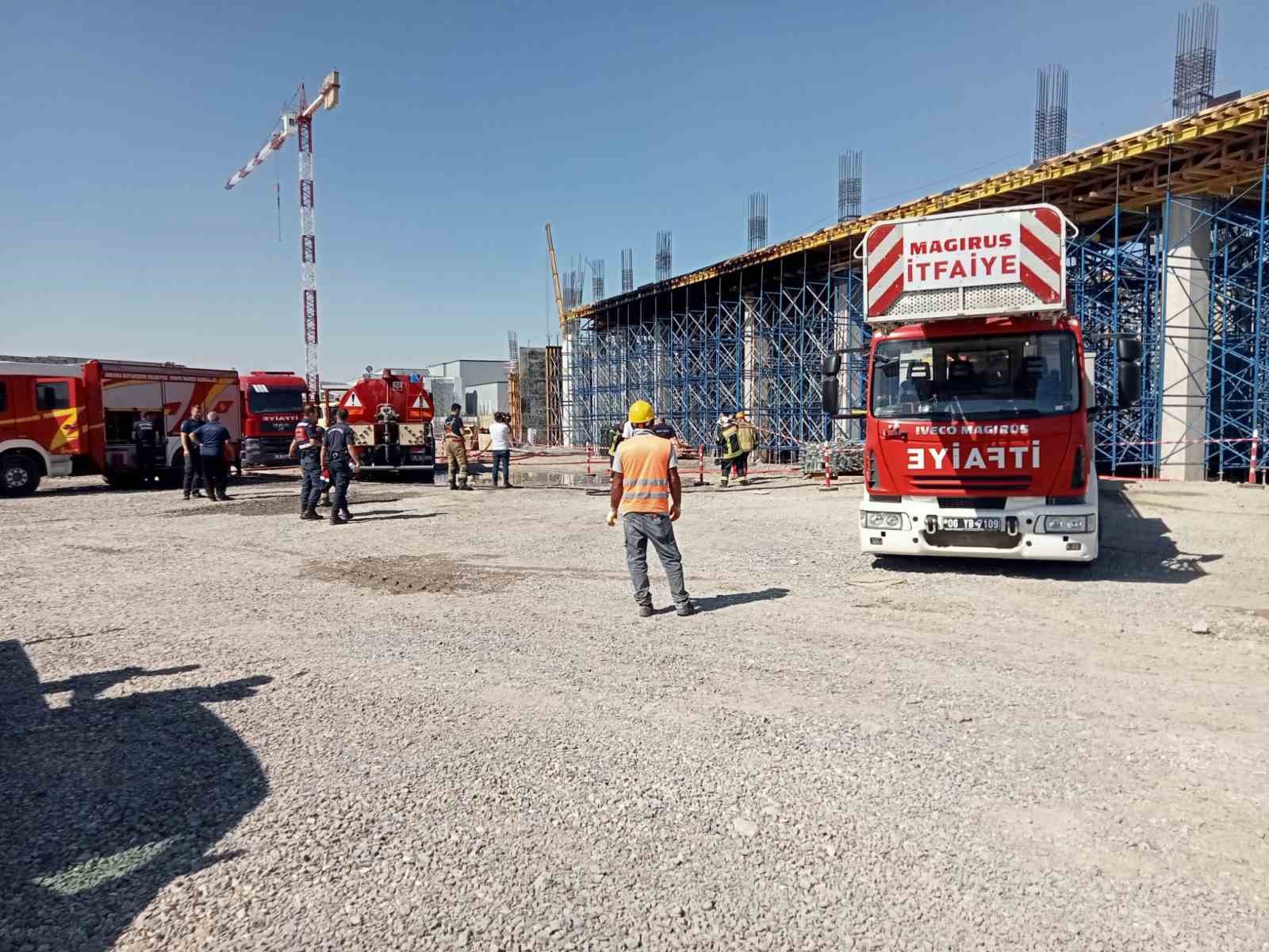 Ankara’da korkutan inşaat yangını