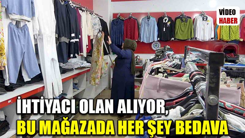 İhtiyacı olan alıyor, bu mağazada her şey bedava