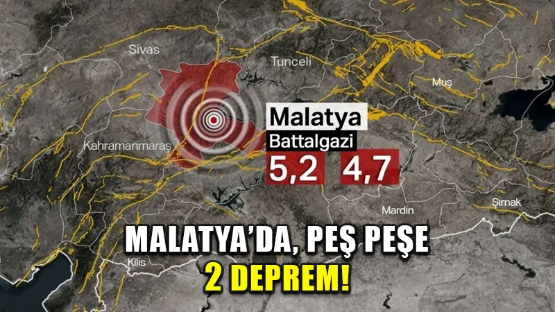 Malatya'da, peş peşe 2 deprem!