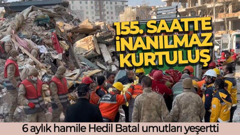 Hatay'da 155'inci saatte inanılmaz kurtuluş: 6 aylık hamile Hedil Batal umutları yeşertti