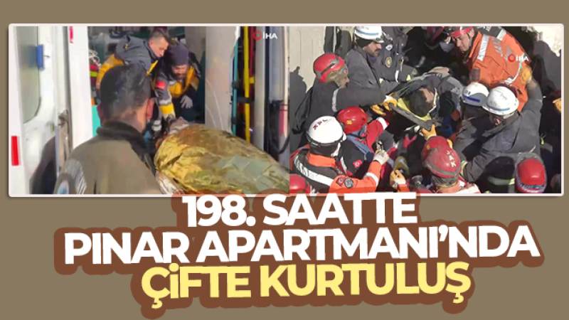 198. saatte Pınar Apartmanı'nda çifte kurtuluş...