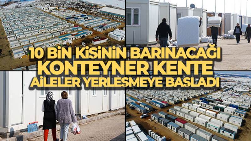 Malatya'da 10 bin kişinin barınacağı konteyner kente aileler yerleşmeye başladı