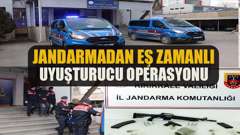 Jandarmadan eş zamanlı uyuşturucu operasyonu: 3 şüpheli tutuklandı