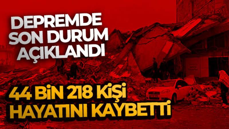 AFAD: '44 bin 218 vatandaşımız hayatını kaybetmiştir'