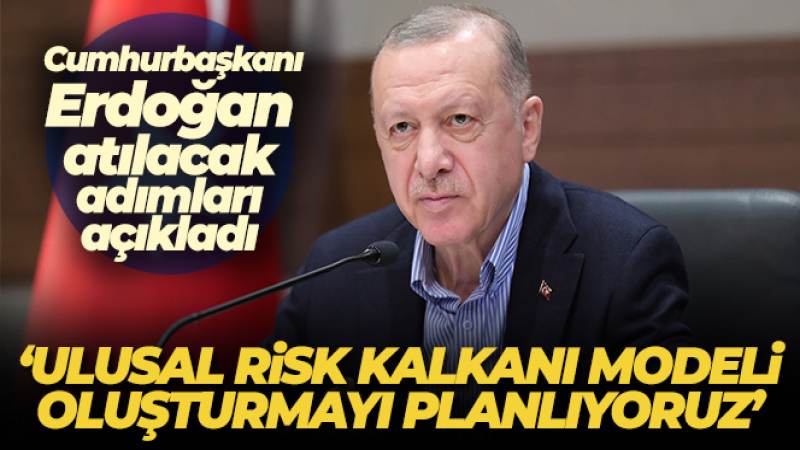 Cumhurbaşkanı Erdoğan: 'Ulusal Risk Kalkanı Modeli oluşturmayı planlıyoruz'