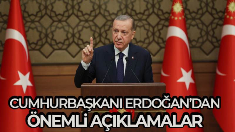 Cumhurbaşkanı Erdoğan, kabine sonrası açıklamalarda bulunuyor