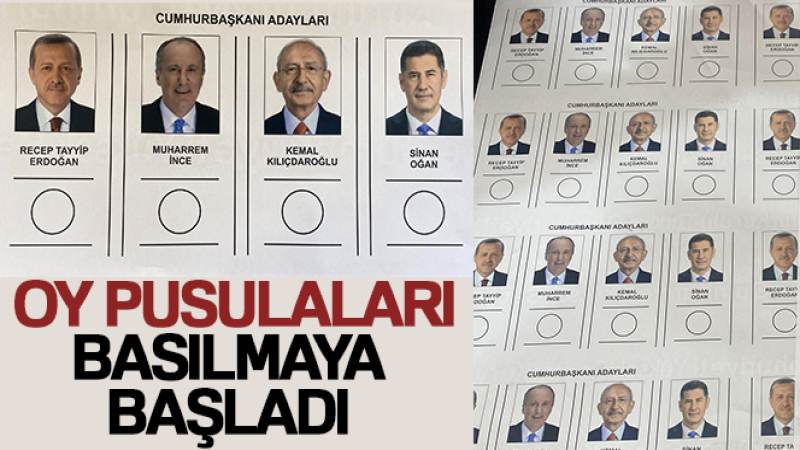 Oy pusulaları basılmaya başladı