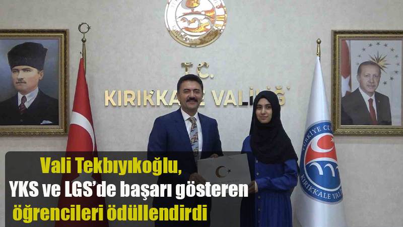 Vali Tekbıyıkoğlu, YKS ve LGS’de başarı gösteren öğrencileri ödüllendirdi