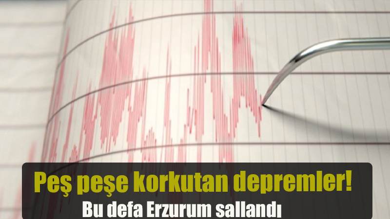 Peş peşe korkutan depremler! Bu defa Erzurum sallandı