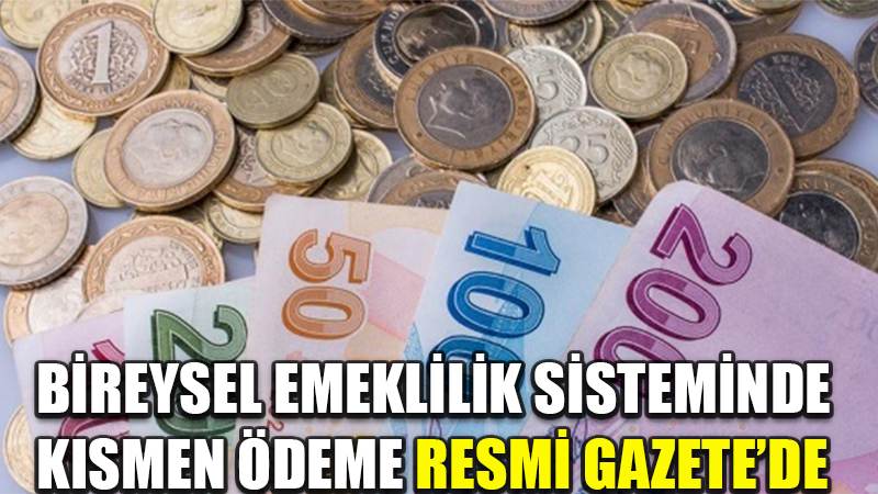 Bireysel Emeklilik Sisteminde kısmen ödeme Resmi Gazete’de