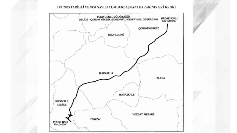 Kırıkkale-Çorum Demiryolu Projesi İçin Kamulaştırma Kararı Alındı