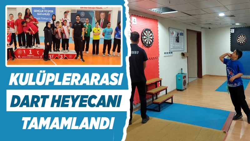 Kulüplerarası dart heyecanı tamamlandı