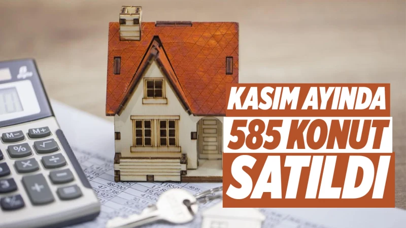 Kasım ayında 585 konut satıldı