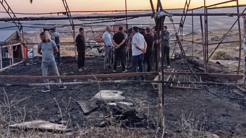 Keskin Köprüköy'de korkutan yangın!