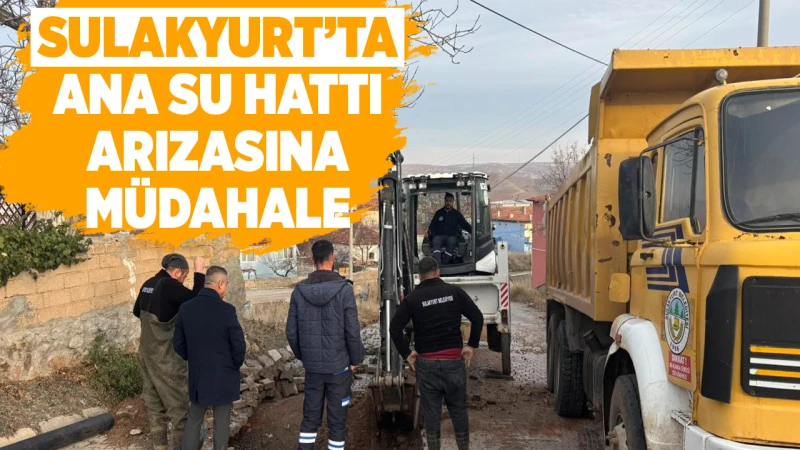 Sulakyurt’ta ana su hattı arızasına müdahale