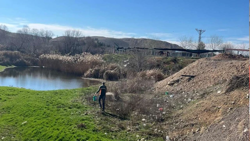 Yahşihan’da Kızılırmak kıyısında larva mücadelesi