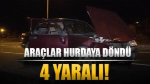 Kırıkkale’de iki otomobil çarpıştı: 4 yaralı