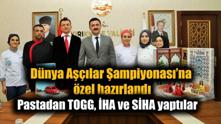Dünya Aşçılar Şampiyonası’na özel hazırlandı, pastadan TOGG, İHA ve SİHA yaptılar