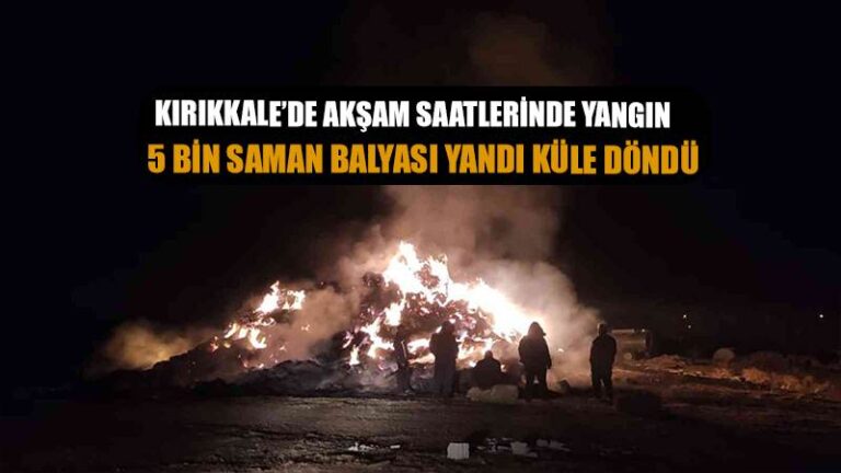 Kırıkkale’de 5 bin saman balyası küle döndü