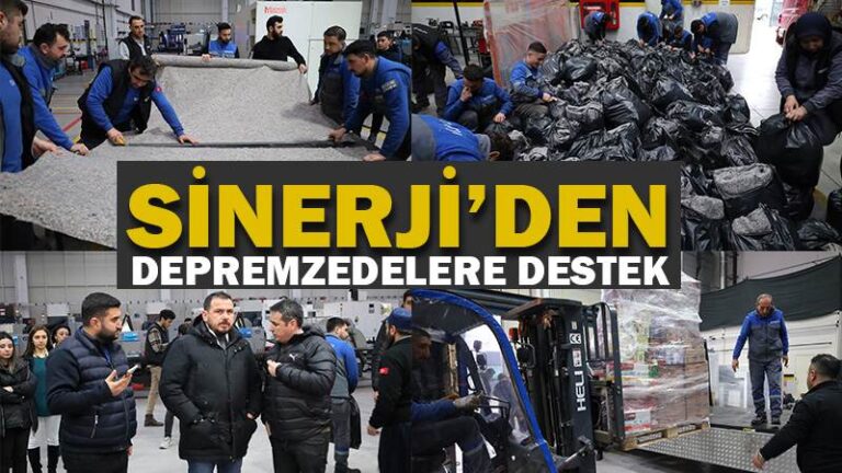SİNERJİ’DEN DEPREMZEDELERE DESTEK