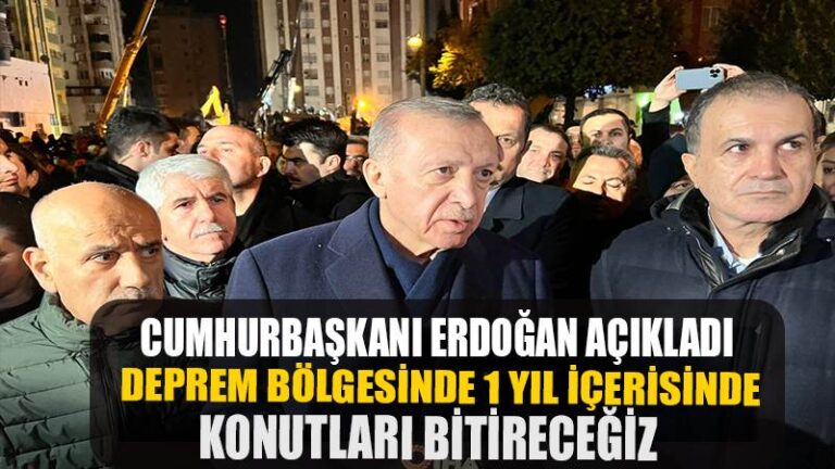 Cumhurbaşkanı Erdoğan: ‘1 yıl içerisinde bu konutları bitireceğiz’