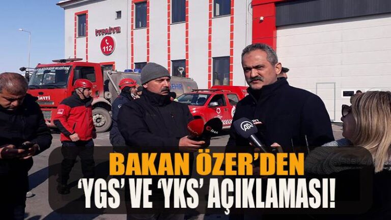 Bakan Özer’den LGS ve YKS açıklaması