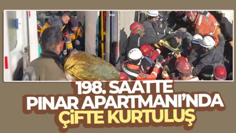 198. saatte Pınar Apartmanı’nda çifte kurtuluş…